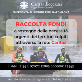 Raccolta fondi di Caritas per l'emergenza maltempo in Emilia-Romagna