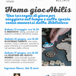 “Homo giocAbilis”, rassegna di giochi storici alla biblioteca comunale di Quattro Castella