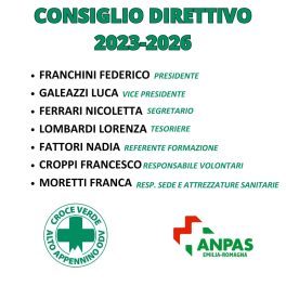 Rinnovo delle cariche sociali per la Croce Verde Alto Appennino