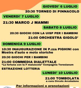 Fiera di San Luigi ad Arceto per sostenere Progetto Anziani