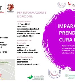 "Imparare a prendersi cura di sé": percorsi di salute con Lilt per persone con storia di tumore o ad alto rischio familiare