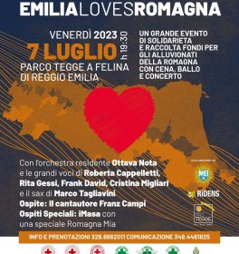 "EMILIA loves ROMAGNA", serata musicale benefica al Parco Tegge di Felina