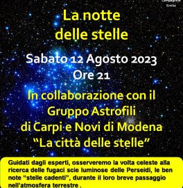 “La notte delle stelle” 2023 all'Oasi Lipu Celestina