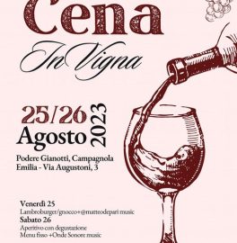 Cena in vigna a Campagnola Emilia