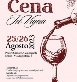Cena in vigna a Campagnola Emilia
