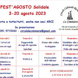 Fest'Agosto 2023 al circolo Le Ciminiere di Ca' de Caroli