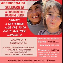 Ramiseto, apericena di solidarietà 2023 per i bambini curdi