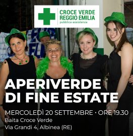 Aperiverde di fine estate con la Croce Verde di Reggio Emilia e Albinea