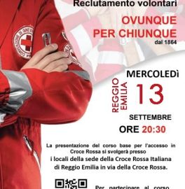 Nuovo corso per volontari della Croce Rossa di Reggio Emilia