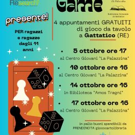 Pomeriggi con i giochi da tavolo a Gattatico