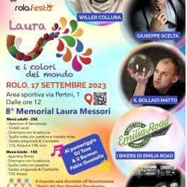 Edizione 2023 del memorial Laura Messori "Laura e i colori del mondo" a Rolo