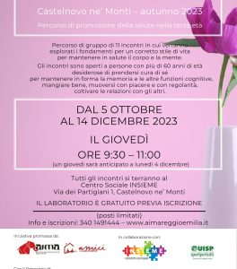 Laboratorio Benessere a Castelnovo Monti con AIMA, Associazione Malati di Alzheimer