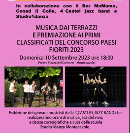 "Musica dai terrazzi" a Montecavolo domenica 10 settembre