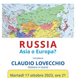 Incontro su "Russia, Asia o Europa?" con l'associazione culturale Orizzonti