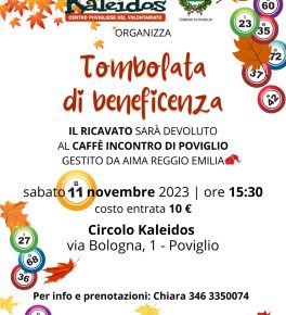 Tombolata per il Caffè Incontro di Poviglio gestito da AIMA - Associazione Alzheimer