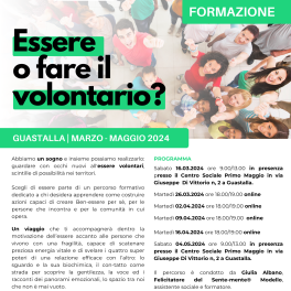 "Essere o fare il volontario?" Corso con Noi per l'Hospice di Guastalla