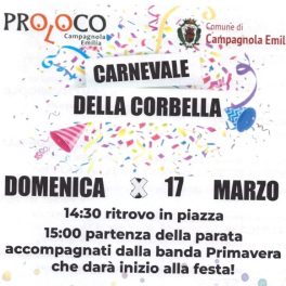 “Carnevale della Corbella” con la ProLoco di Campagnola Emilia