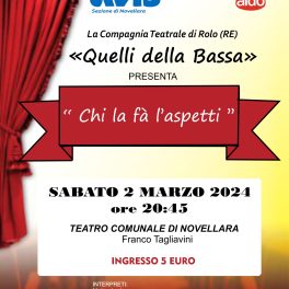 Spettacolo teatrale dialettale per AVIS e AIDO Novellara