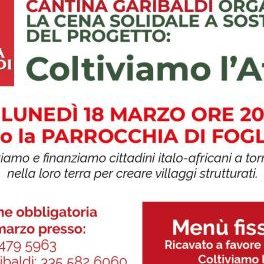 Cena solidale per il progetto "Coltiviamo l'Africa"