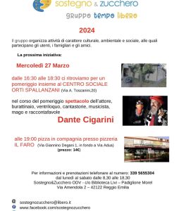Uscita in compagnia con il gruppo Tempo Libero di Sostegno &amp; Zucchero