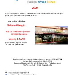 Pizza a pranzo con il gruppo Tempo Libero di Sostegno &amp; Zucchero