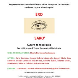 "Ero Sarò": spettacolo teatrale con Sostegno &amp; Zucchero