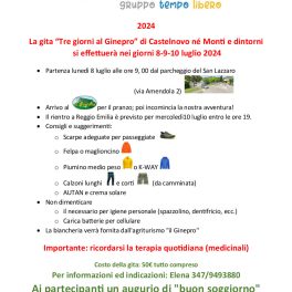 “Tre giorni al Ginepro”: gita in montagna con Sostegno &amp; Zucchero