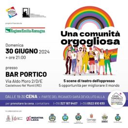 A Castelnovo Monti una cena e lo spettacolo “Una comunità orgogliosa”
