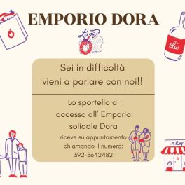Pensi di aver bisogno dell'emporio solidale Dora? Fissa un appuntamento!