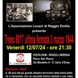 Lo spettacolo "Treno 8017 Ultima fermata 3 marzo 1944" a Sant'Ilario d'Enza
