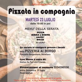 Pizzata in compagnia di Avis e Croce Rossa di Novellara
