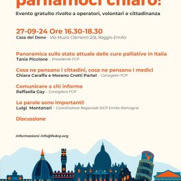 “Le cure palliative… parliamoci chiaro!”, incontro a Reggio Emilia