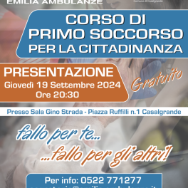 24° corso per nuovi volontari con EMA - Emilia Ambulanze di Casalgrande