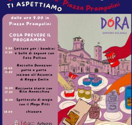 "Riempi il piatto" con l'emporio solidale Dora in piazza a Reggio Emilia