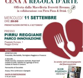 “Cena a Regola d’Arte” con CuraRE Onlus e Progetto Pulcino