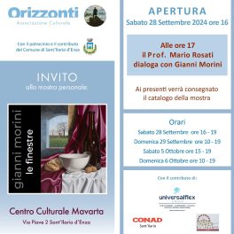 Mostra di pittura di Gianni Morini con l’associazione culturale Orizzonti