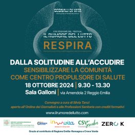“Dalla solitudine all’accudire: sensibilizzare le comunità come centro propulsore di Salute”: incontro per il Rumore del Lutto