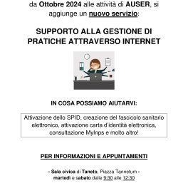 A Gattatico un nuovo servizio Auser per la gestione delle pratiche via internet