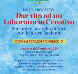 Nuovo laboratorio creativo con AVD Associazione Volontari Assistenza Domiciliare