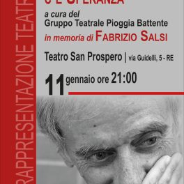 “Finché c’è Teatro c’è Speranza”: omaggio a Fabrizio Salsi con Unitre