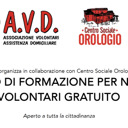 Corso 2025 per nuovi volontari di AVD Reggio Emilia