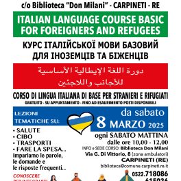 Corso di lingua italiana di base per stranieri e rifugiati in biblioteca a Carpineti