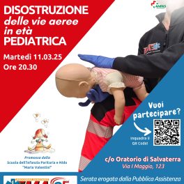 Corso disostruzione della vie aeree in età pediatrica con EMA a Salvaterra