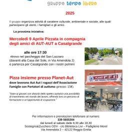 Pizza in compagnia tra il gruppo Tempo Libero di Sostegno &amp; Zucchero e Aut Aut