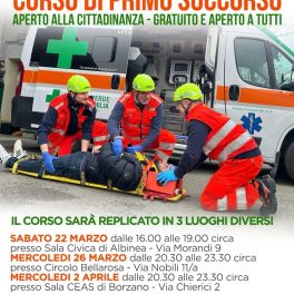 Un corso di primo soccorso della Croce Verde ad Albinea