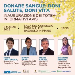 A Bagnolo in Piano arrivano i totem informativi AVIS negli ambulatori medici