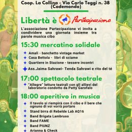 "Libertà è Partecipazione”: giornata di festa con l'associazione Partecipazione