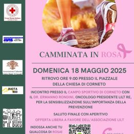 Domenica 18 maggio la prima Camminata in rosa a Toano in collaborazione con Lilt