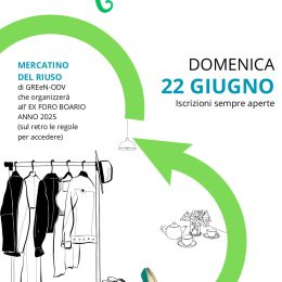 Mercatino Il Riuso Green il 22 giugno a Reggio Emilia
