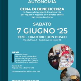 Castelnovo ne' Monti, serata per il progetto di autonomia di ragazze e ragazzi disabili
